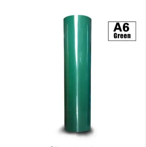 1 лист 30 см х 25 см липкая задняя ПВХ теплопередача виниловая термопресс машина футболка Железная на HTV печать - Цвет: green