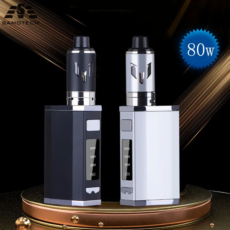 

Original JK 80W box mod kit 2500mah build-in battery with 0.5ohm 3.0ml tank vapor kit electronic cigarette vape pen kit