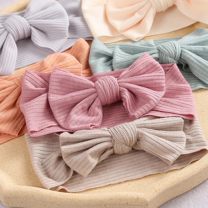 Baby Accessories luxury	 Baby Bows Headband For Girls Hair Accessories Stripe Nylon Headwrap Infant Wide Turban Traceless Kids Ins Elastic Hair Bands baby accessories store near me	