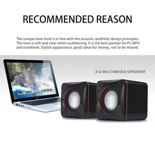 Мини Портативный Компактный стерео небольшой квадратный 3,5 мм аудио разъем для ноутбука Настольный USB Сабвуфер аудио музыкальный плеер встроенный усилитель