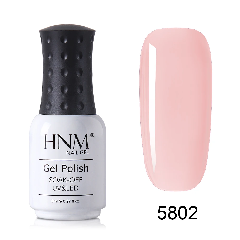 HNM французский обнаженный 8 мл УФ светодиодный Гель-лак для ногтей Narl Art Soak Off Гибридный лак лампа Полуперманентная краска Лаковая эмаль - Цвет: 5802