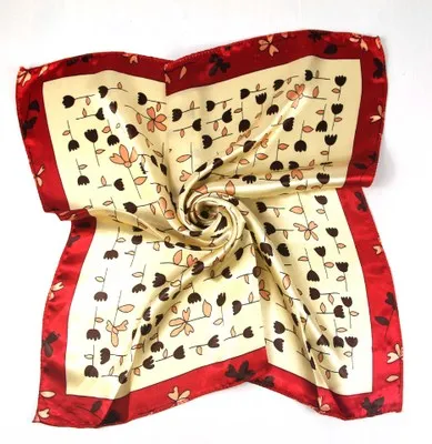 50*50 элегантный весенний шелковый шарф с принтом женские Дамские шарфы Профессиональные маленькие квадраты роскошный дизайн атласный шарф FJ019 - Цвет: 10