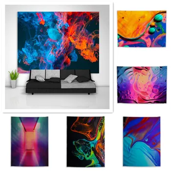 

Mural Abstract Colorful Tapestry Art Wall Hanging Sofa Table Bed Cover Home Decor Dorm Gift