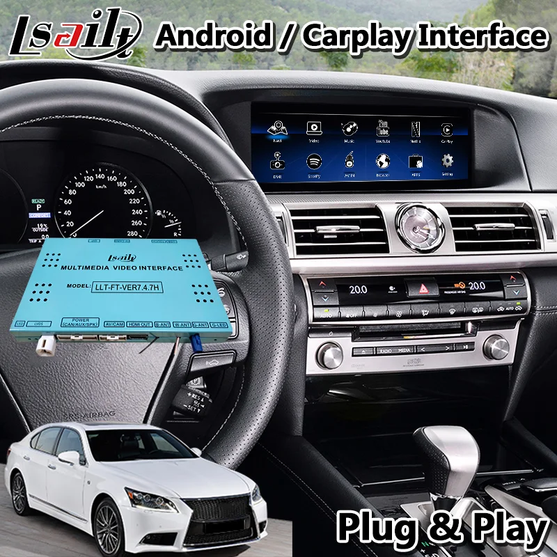 Видеоинтерфейс Android Carplay для Lexus LS LS460 LS600h управление мышью модель 2012-2019