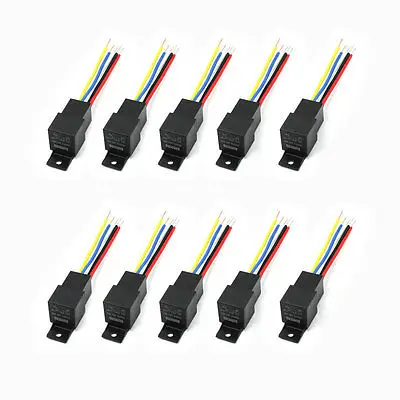 10 шт 5 проводов пластиковая розетка контактный SPDT 1NO + 1NC реле автомобильное DC 24V