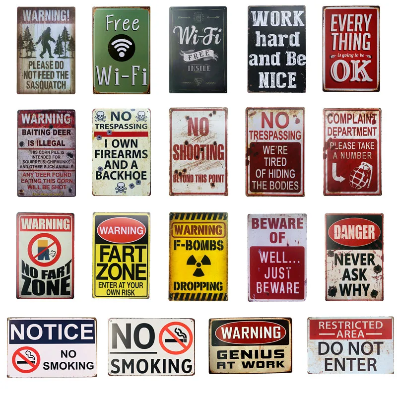 

Pengrongup -Warning Please Do Not Feed The Sasquatch Metal Tin Signs Poster Bar Pub Club Cafe Man Cave Home Wall Decor