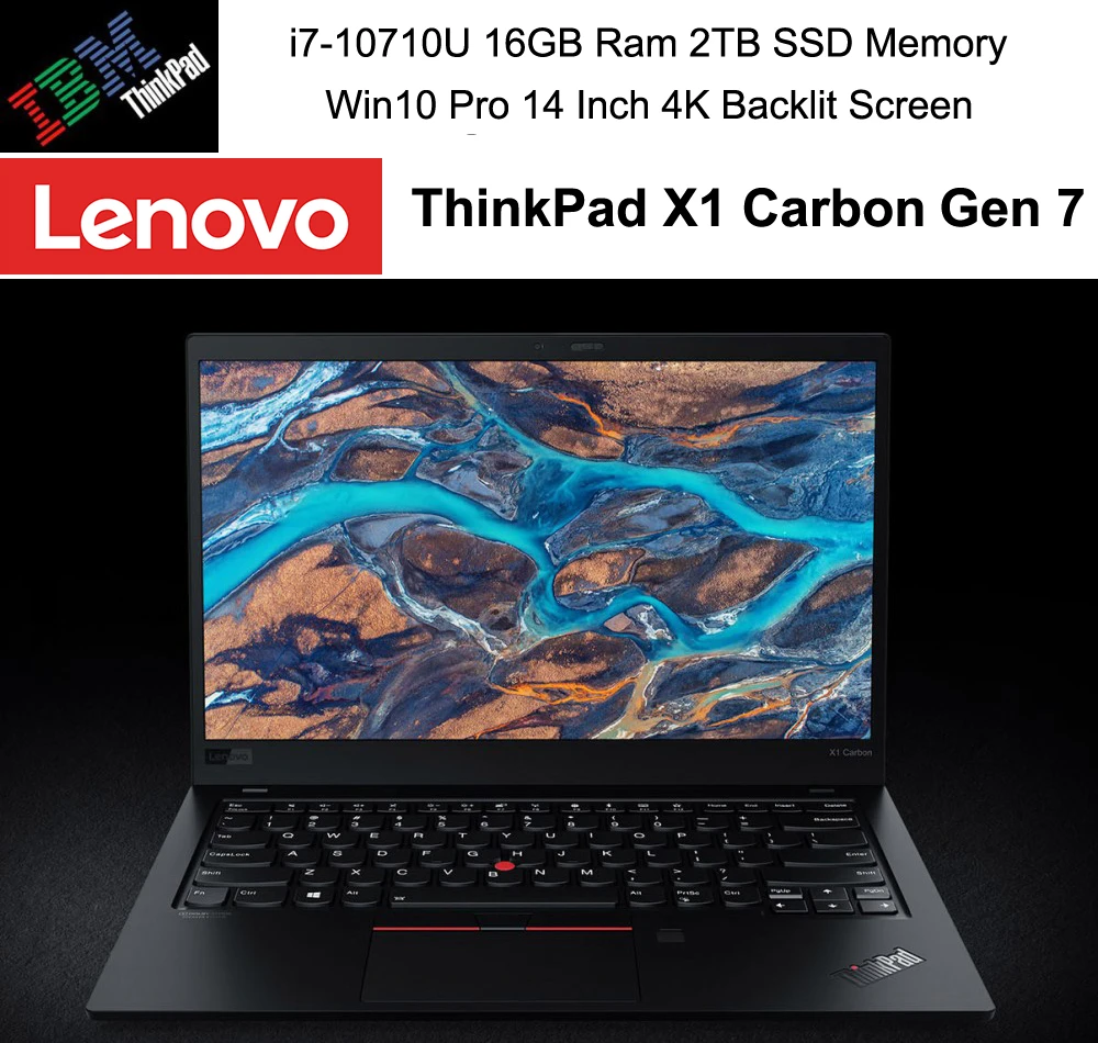 ハイエンドレノボビジネスノート Pc の Thinkpad X1 カーボン世代 7 と 14 インチ 4 18k Led バックライト画面 I7 u 16 ギガバイト 2 テラバイトメモリ Win10 プロ ノートパソコン Aliexpress