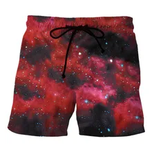 Галактические космические звезды 3D принт мужские шорты летние быстросохнущие Бермуды мужские шорты Модная дышащая одежда размера плюс 4XL