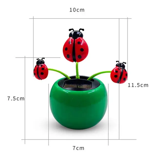 Fashion Solar Powered Dancing Flower Toy Office Desk Car Decor Funny Electric Toys For Kids Christmas Gift Car Decor Accessories 6