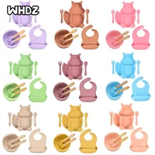 Vaisselle d'alimentation en Silicone pour bébé, imperméable, dessin animé Lion assiette à dîner en Silicone de qualité alimentaire, vaisselle pour bébé 