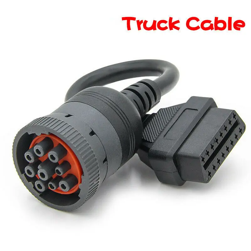 J1939 9pin к 16pin OBD 2 короткий кабель 9 pin 16 PIN Женский для Deutsch тяжелых грузовиков |