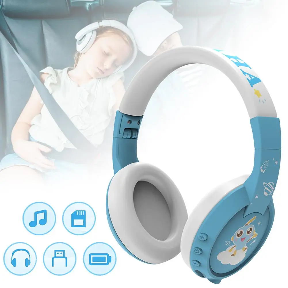 VT02 эксклюзивный Bluetooth гарнитура обучающая музыка Высококачественная гарнитура Детские беспроводные мультипликационные наушники 85DB для детей