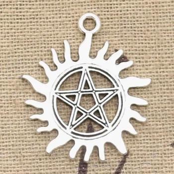 

8pcs Charms Sun Star Of David Hexagram 34x31mm Antique Silver Color Pendants DIY Crafts Making Findings Handmade Tibetan Jewelry
