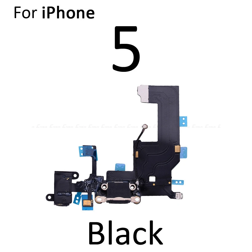 10pcs lot USB Charger Plug Dock Charging Connector Port Flex Cable For iPhone 5S 5C 5 4S 4 HeadPhone Audio Jack Microphone Parts