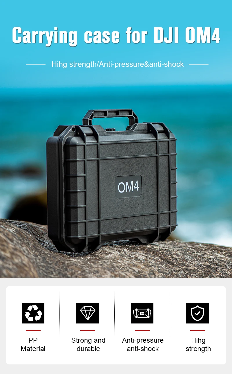 OM4 Hard Shell Storage Bag - Waterproof Carrying Case