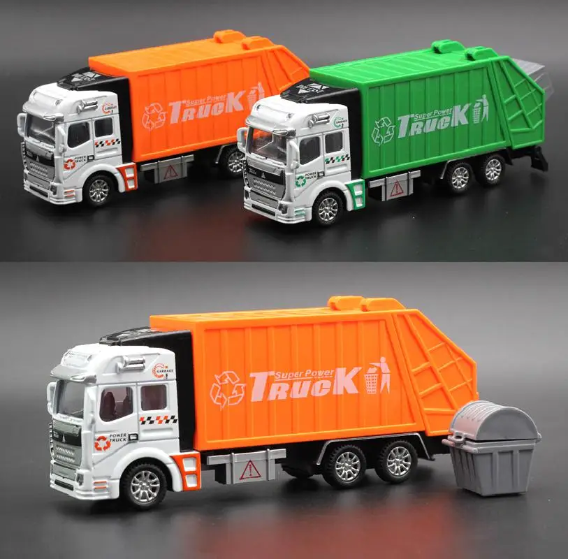1:32 Simulation Garbage Truck Model toy cars Clean Car Sanitation Trash Alloy car toys for children gift | Игрушки и хобби