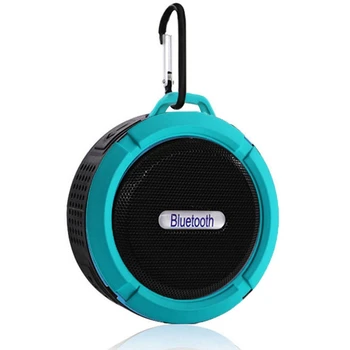 

C6 Portable Bluetooth Speaker Waterproof Sucker Speaker Wireless Mini HIFI Sound Subwoofer Blue