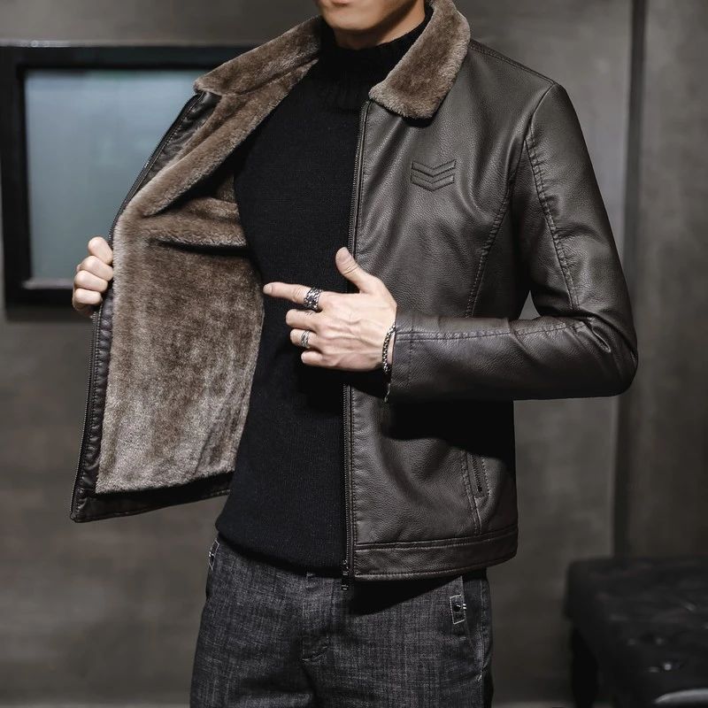 Heavy leather jacket mens Clearance