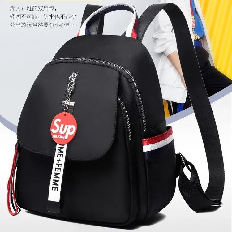 

Spring And Summer New Style Ribbon Pendant Europe And America Popular Fashion Backpack WOMEN'S Bag Manufacturers Wholesale Forei