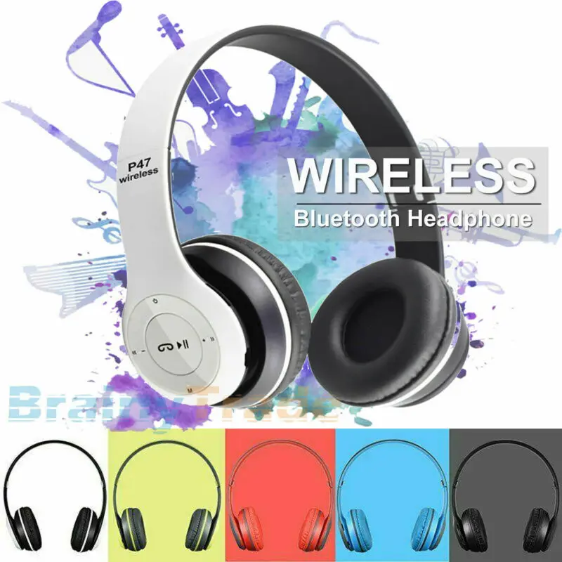 

Over Ear P47 WIFI Wireless Gaming Headphone Bluetooth4.1 Headphones Mic Folding Stereo Headset