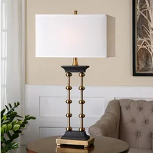 Современные золотые римские настольные лампы в стиле ретро, прикроватная лампа для спальни, E27 держатель для чтения, металлические настольные лампы abajur para quarto