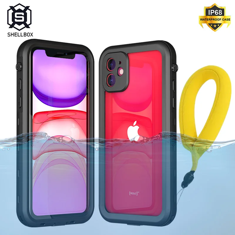 Чехол Shellbox Водонепроницаемый для iPhone 11 12 Pro Max XR XS MAX противоударный чехол 8 7 6 6S SE 2020