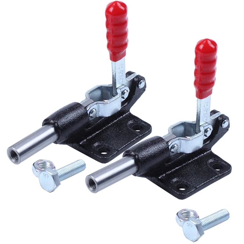 

2Pcs Toggle Clamp 90 Degree Capacity 227Kg 500Lbs 32mm Plunger Stroke Push Pull Toggle Clamp Rod Arm Welding Machine