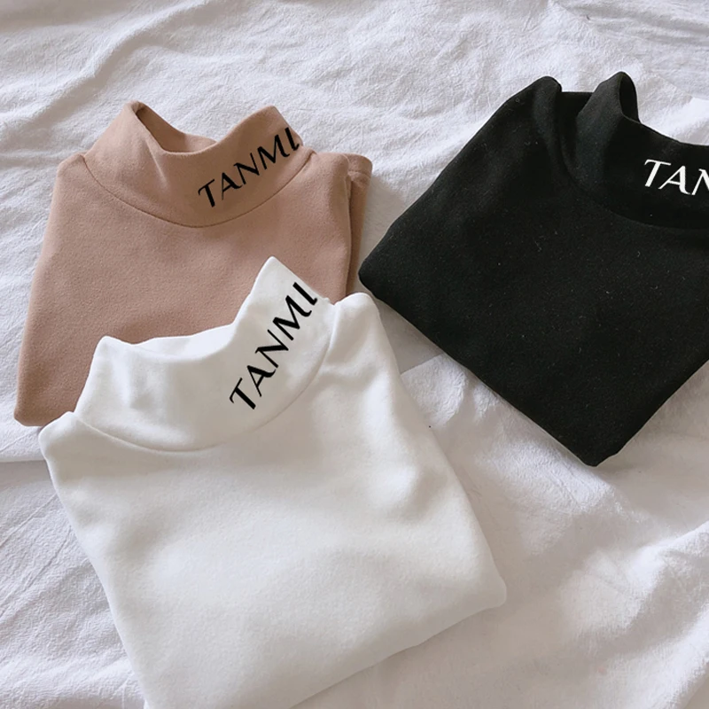 Новинка зимы 2019 теплый внутренний топ для девочек|Тройники| |