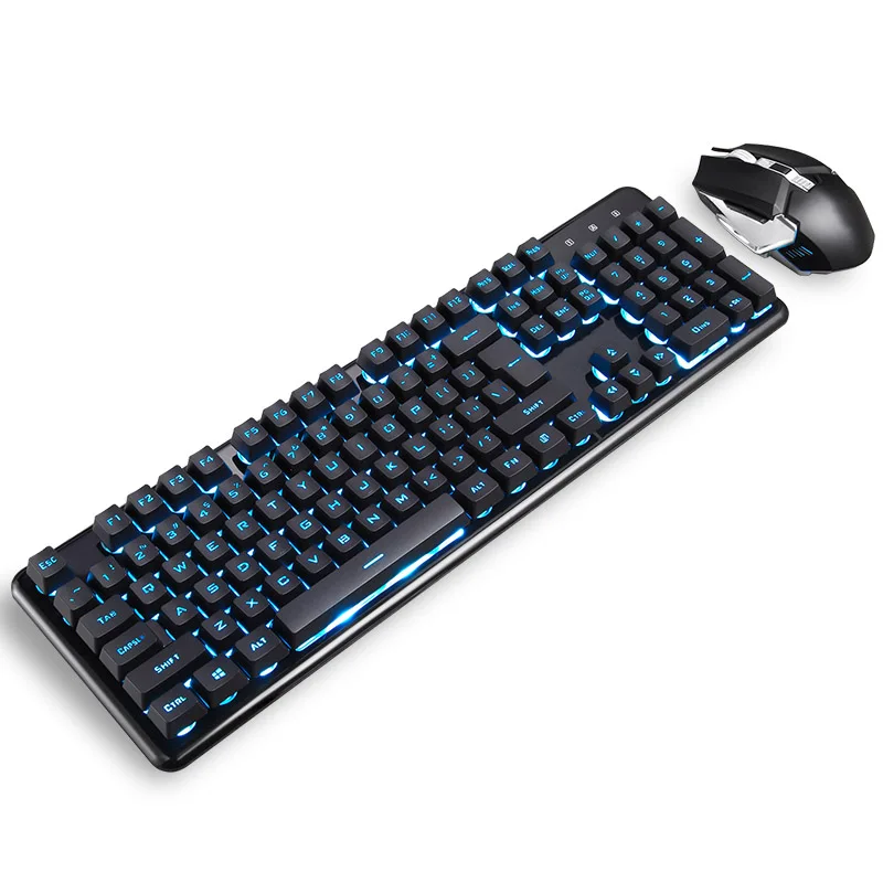 

Keyboard with Mouse Set Rechargeable Backlight Mechnical Gaming Keypad Set WIF66