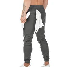 Спортивные штаны для бега, мужские однотонные брюки кэжуал, серые, черные спортивные штаны для фитнеса, тренировки, спортивные брюки, мужские хлопковые спортивные брюки, брюки-карандаш