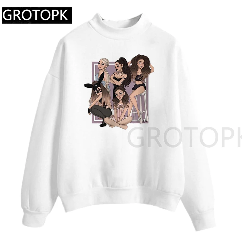 Новые женские толстовки с капюшоном Ariana Grande Vogue с принтом в стиле Харадзюку С Капюшоном, уличная одежда