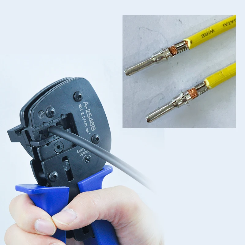 Обжимные клещи pv линия плоскогубцы Ёмкость 2 5/4/6mm2 14 10AWG Разъем для установки на