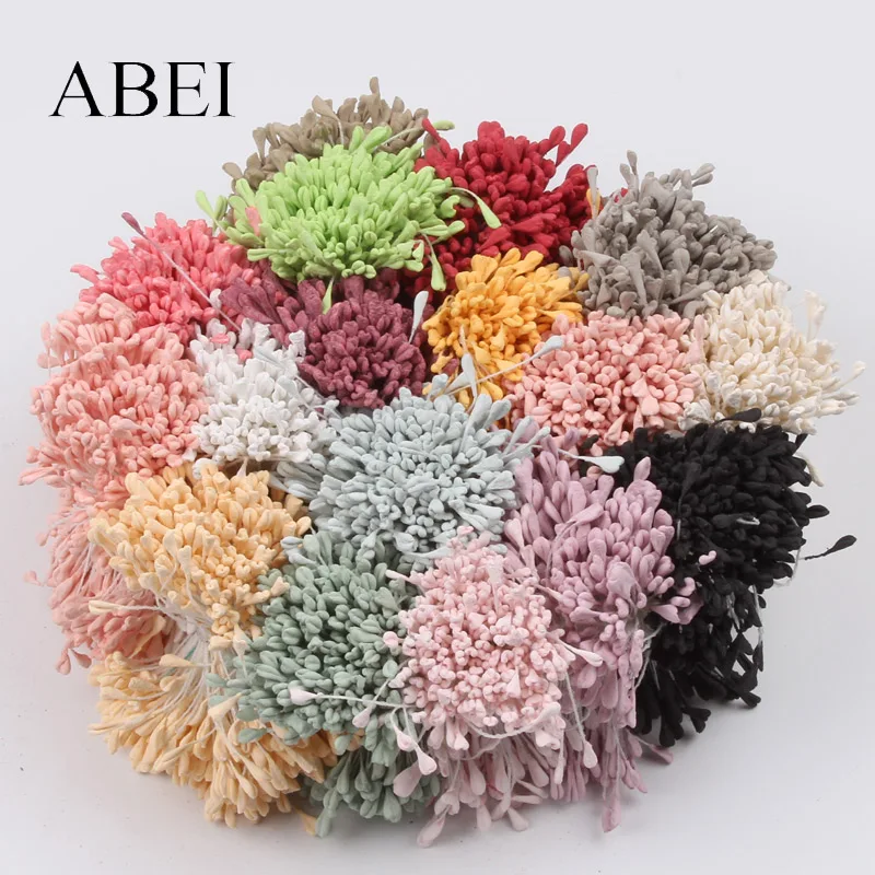 

5mm 350pcs Artificial Flower Pistil Handmade Stocking Flower Material Matte Stamens for Wedding Scrapbook Cake Decoration