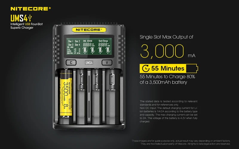 LCD Display NITECORE UMS4 USB Charger (9)