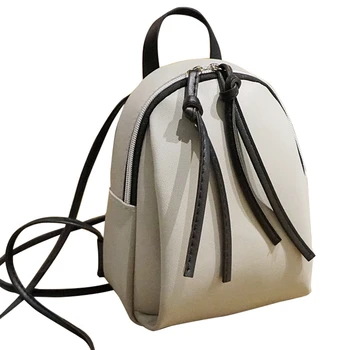 

New Vintage Retro Female Casual Shoulder Backpacks School Girls Shoulder Bags Women Travel Backpacks Gray