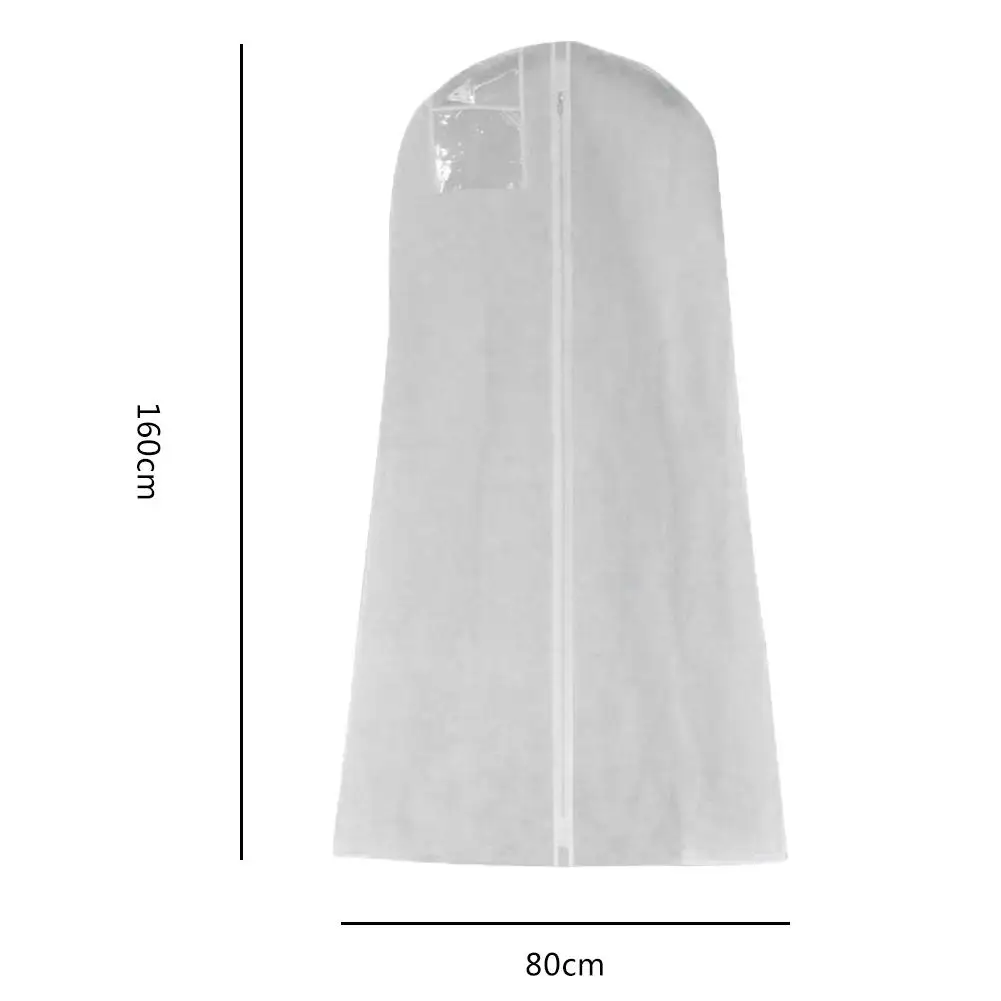 Hangerworld Funda para Vestido de Novia 183cm Nuevo Diseño Floral Transpirable Anti-Polvo Marfil 