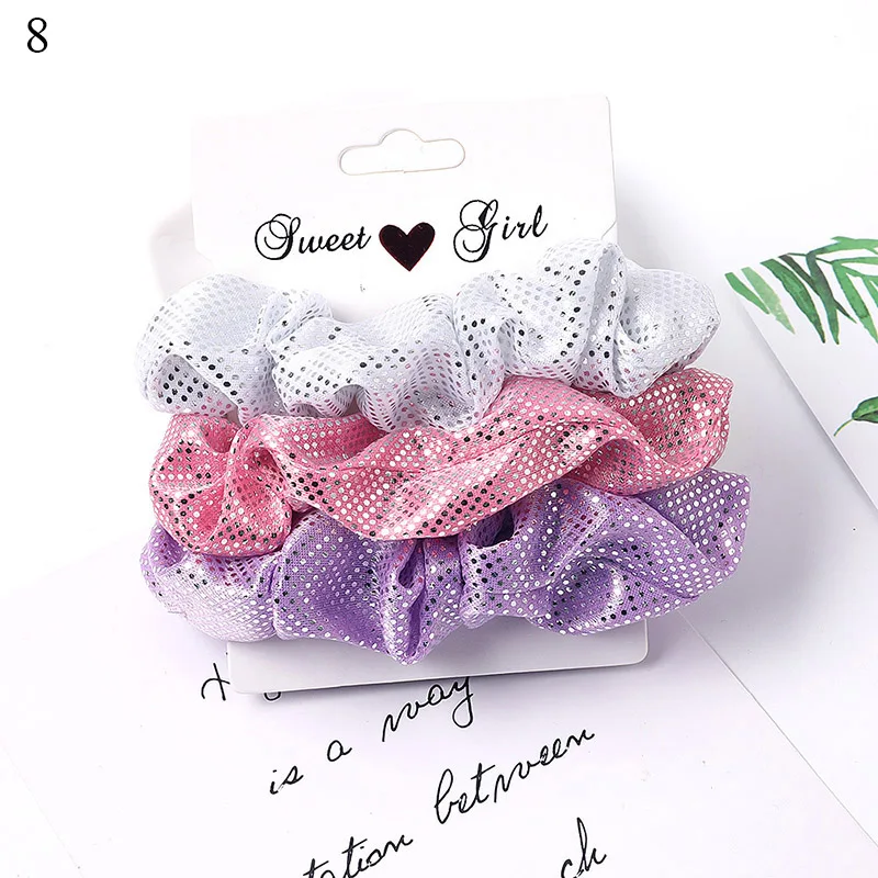 pearl hair clip 3-6Pcs Velvet Hair Rope Satin Sequin Cloth Scrunchies Elastic Hairband Women Ponytail Holder Hair Ties Girls Hair Accessories head wrap for women