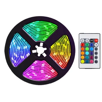 

5M Led Strip Lights with 24 Keys Remote Flexible Color Changing RGB Light Strips for Bedroom DIY Decoration