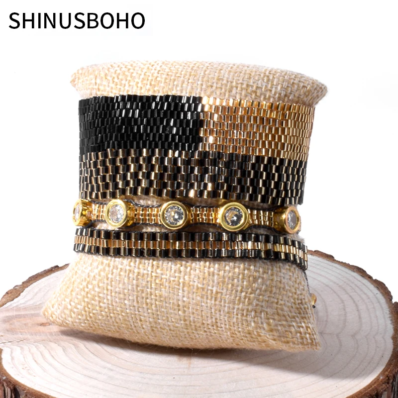 

SHINUSBOHO 2020 Women Charm Bracelets MIYUKI Bracelet Mujer Jewelry Crystal Tassel Handmade Chic Girl Pulseras Femme Dropshipp