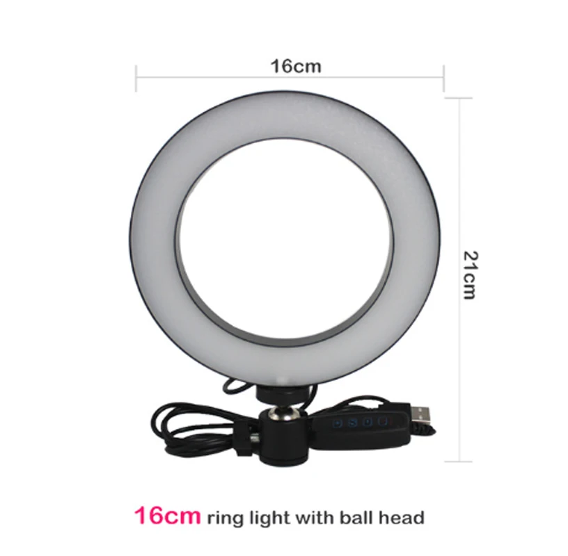 LED Studio Camera Ring Light Photography 16cm 20cm 26cm Photo Camera