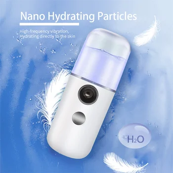 

30ML Portable Humidifier Face Spray Mist USB Rechargeable Nano Mist Sprayer Facial Nebulizer Steamer Moisturizing Skin Care