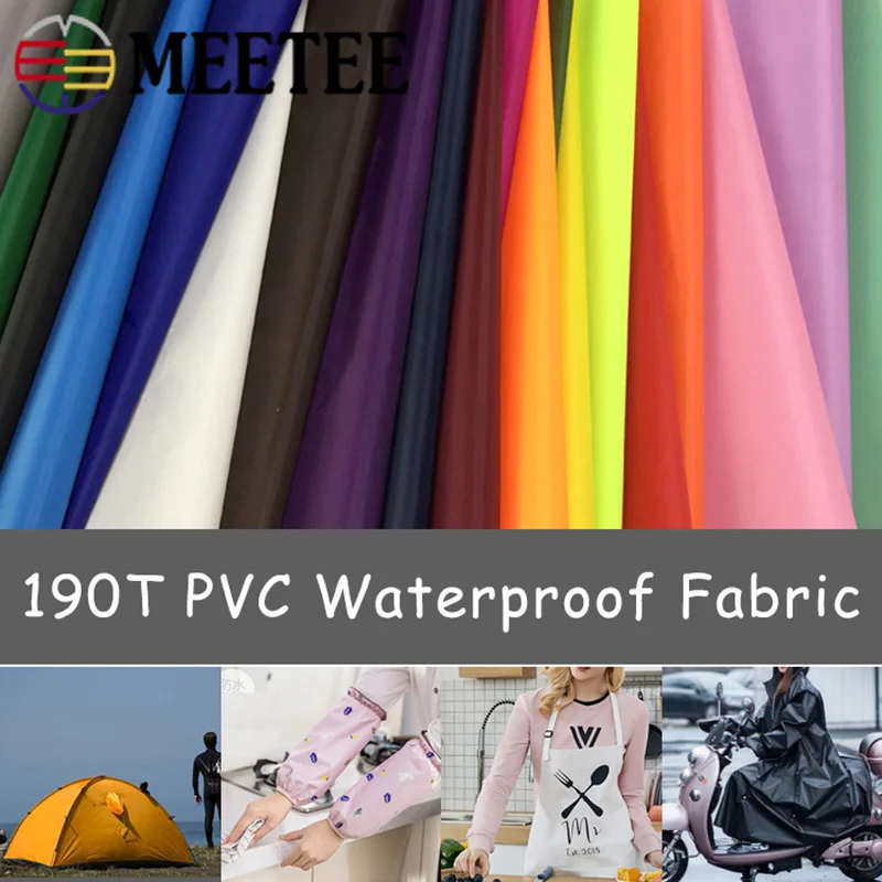 Meetee 100X150cm 190T ПВХ водонепроницаемый Pu Ткань DIY рукава фартук Pet плащ Одежда швейный