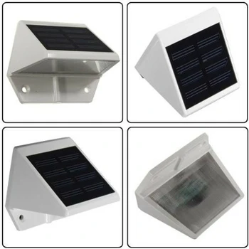 

White Wall Lamp Lighting Security Garden Outdoor Yard 2Pcs Solar Powered