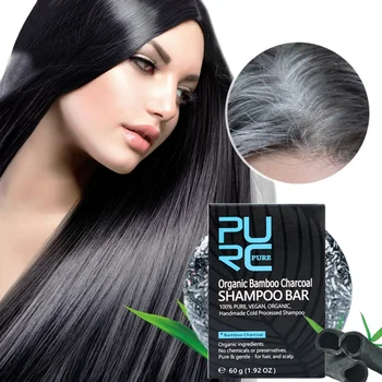 

Gray White Hair Color Dye Treatment Bamboo Charcoal Clean Detox Soap Bar Black Hair Shampoo Shiny Hair & Scalp Treatment