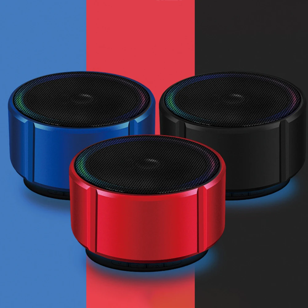 Мини беспроводной Bluetooth динамик металлический портативный маленький стальной пистолет динамик сабвуфер с USB FM радио Музыкальный плеер