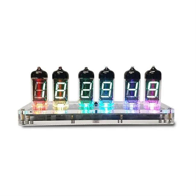 6 бит IV11 светодиодные светящиеся цифровые часы Nixie Tube набор сделай сам