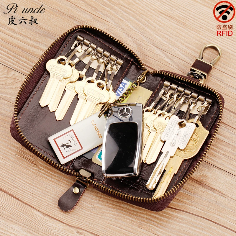 Genuine Leather Key Organizer  Genuine Leather Wallets Women - Vintage  Genuine - Aliexpress