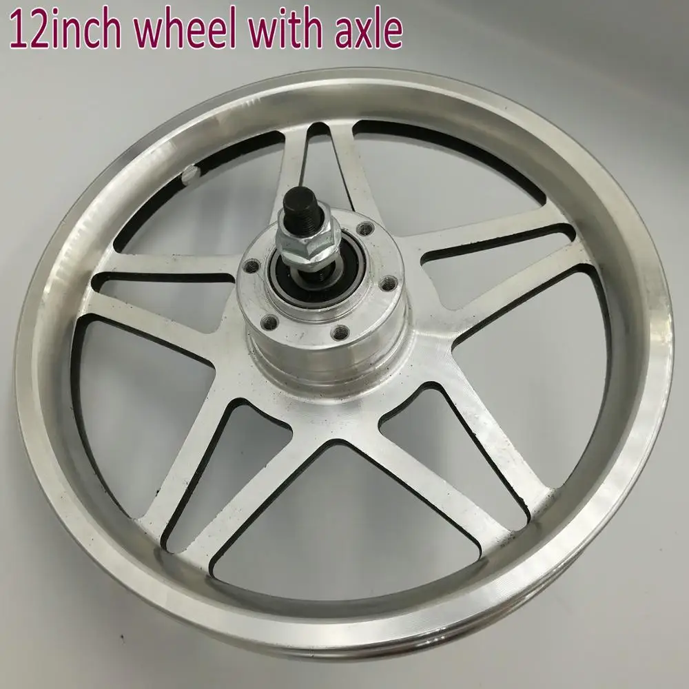 12 дюймов алюминиевое колесо для электрического скутера складной велосипед MTB передний/задний Ступица колеса трехколесный конверсия частей дисковый/Барабанный тормоз