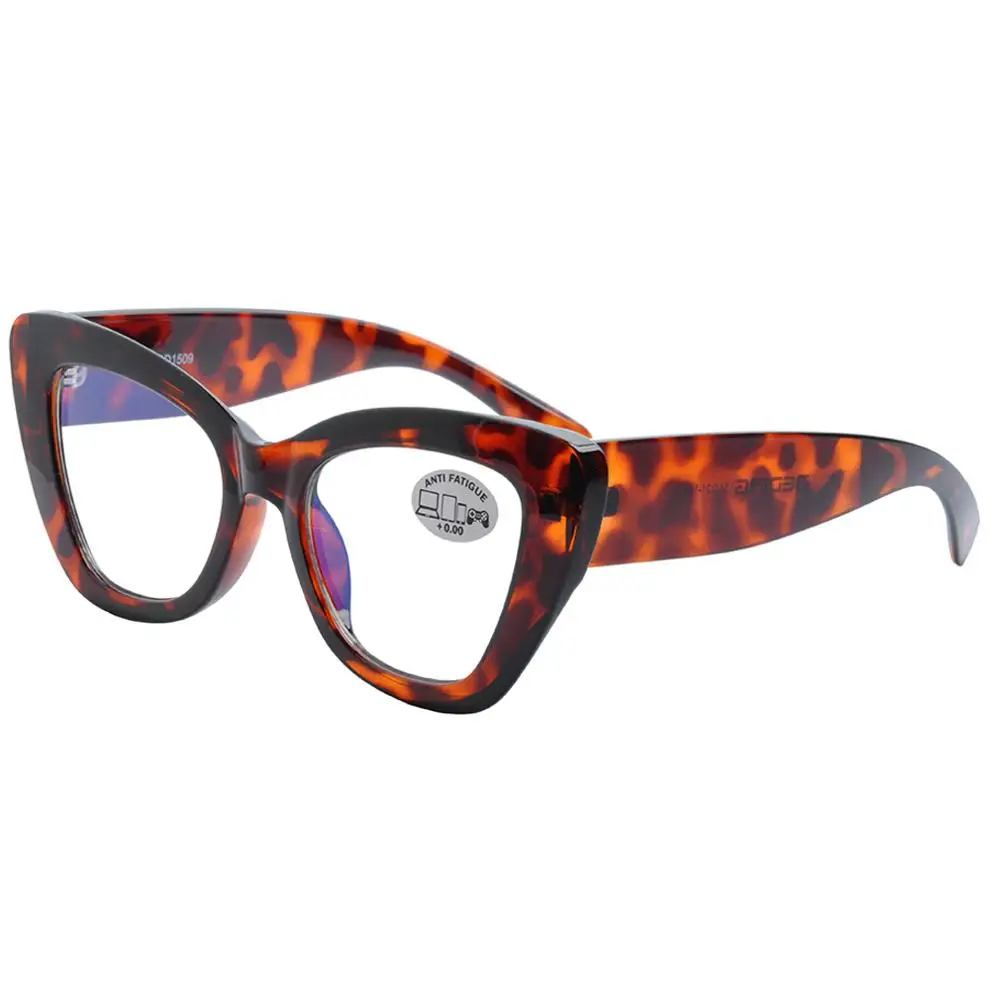 Tortoise Frame Синий светильник, блокирующие очки, CATEYE, компьютерные очки, прозрачные линзы, оправа для очков, анти-напряжение, УФ-фильтр, светильник для объектива, весовая оправа - Цвет оправы: Tortoise Frame