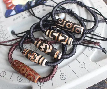 

Adjustable Hand Made Dzi Agates Bracelets ,Many Patterns !